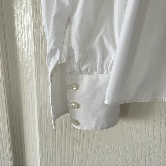 CELINE St Tropez Blouse with Broderie Anglaise - White - Size 34 - Picture 9 of 13